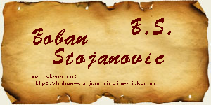 Boban Stojanović vizit kartica